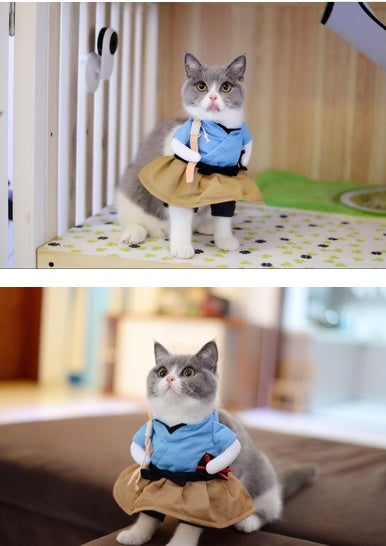 Funny Costume Uniform Suit Party Clothing For Cat Cosplay Clothes