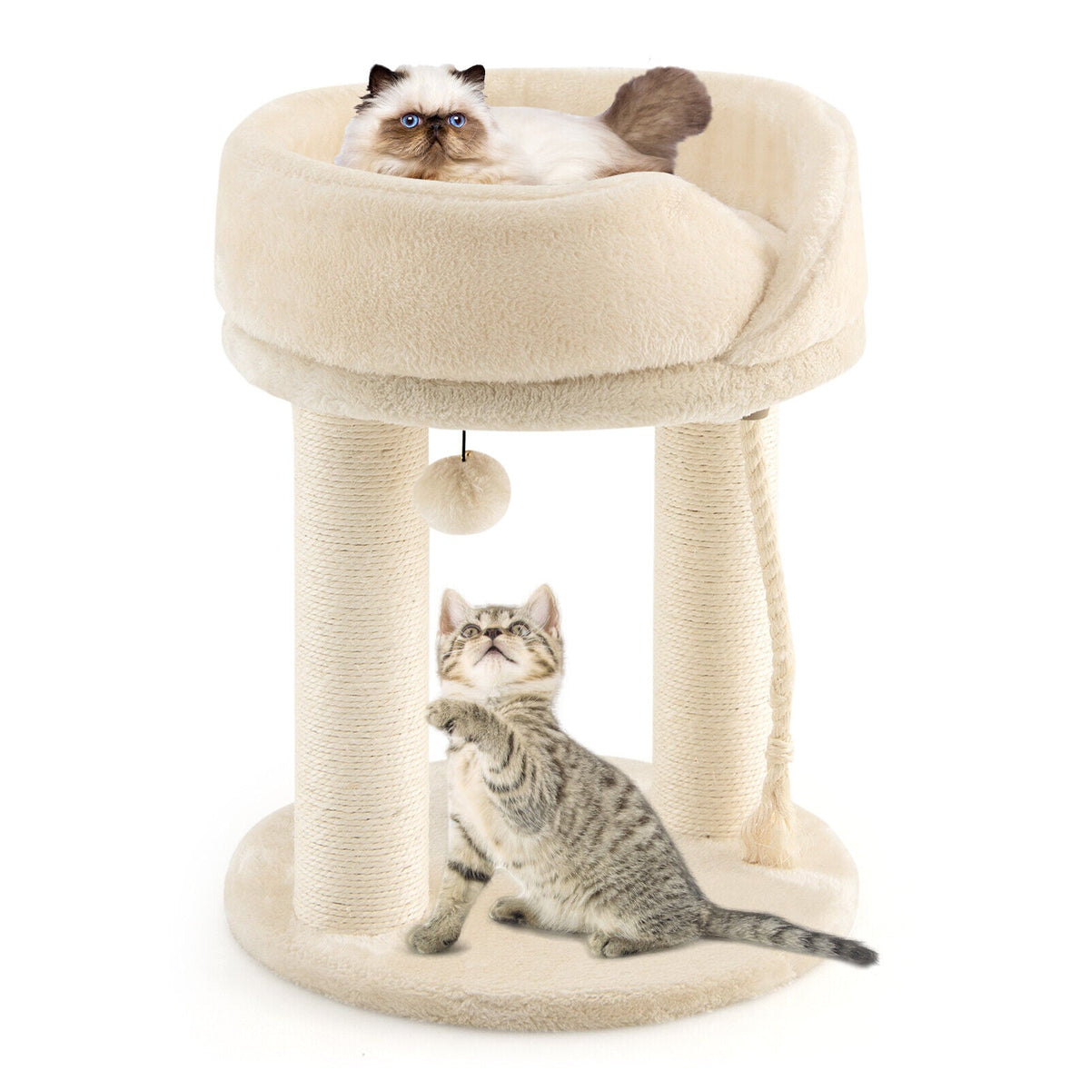 Cat Climbing Tree with Plush Perchs and Scratching Post