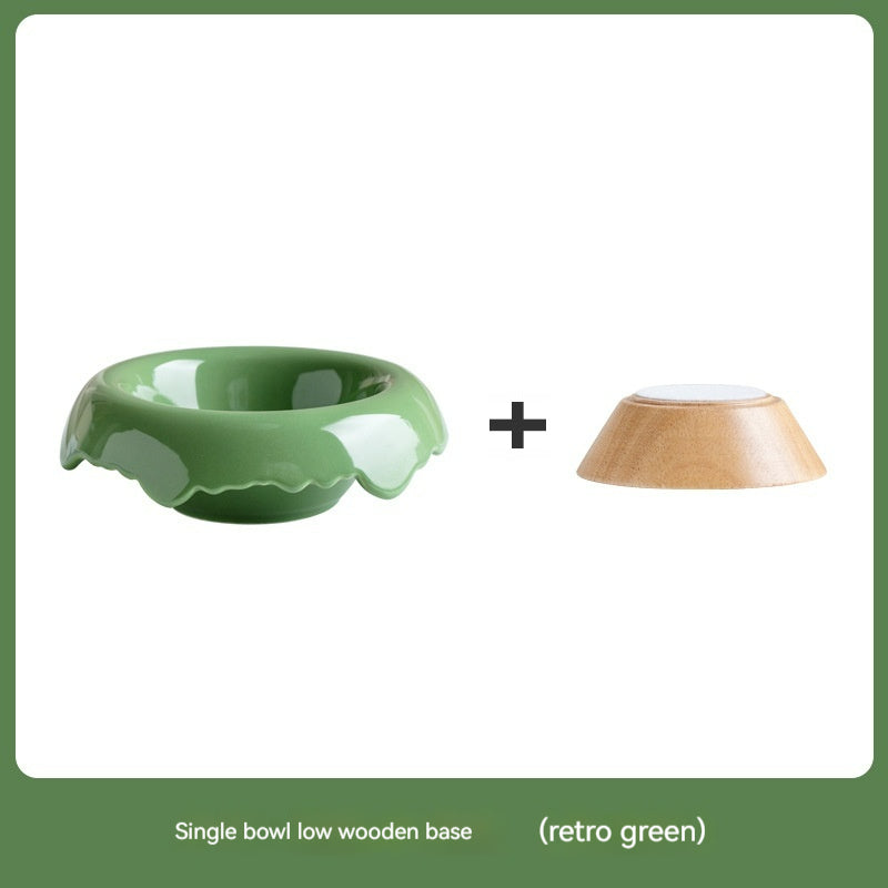 High Leg Ceramic Cat Food Bowl