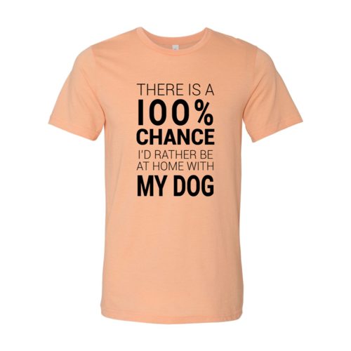 There Is 100% Chance I'd Rather Be At Home With My Dog T-Shirt