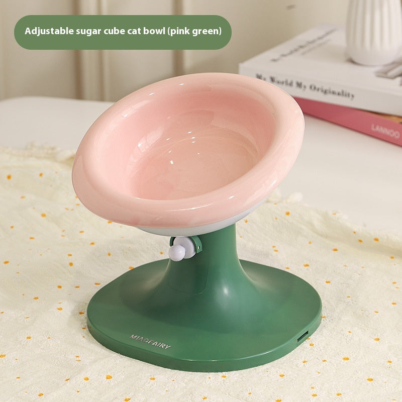 Lifting Ceramic Cat Feeding Bowl Pet Tableware