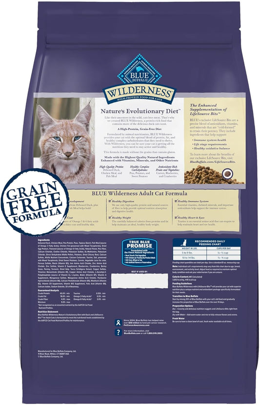 Blue Buffalo Wilderness Adult Grain-Free Chicken Dry Cat Food (6lb)