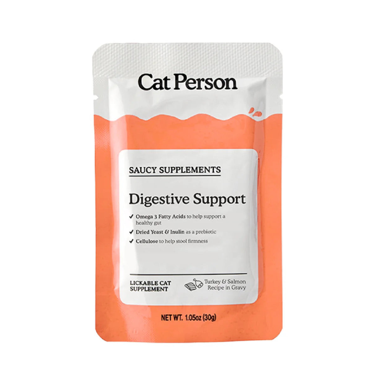 Cat Person Cat Supplement Digestion Turkey & Salmon 1.05oz Pouch