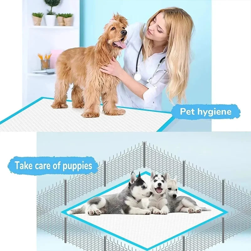 Super Absorbent Pet Diaper Dog Thick Pee Pads Quickdry Disposable Urine Nappy Mat For Cats Dog Diapers Deodorant Can Be Cut