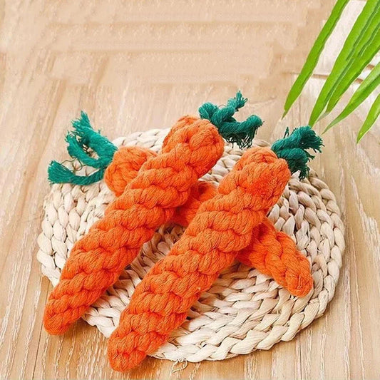 1pcs Hot pet toys cotton rope weaving carrot puppy dogs to relieve boredom and wear resistance and bite resistance pet supplies