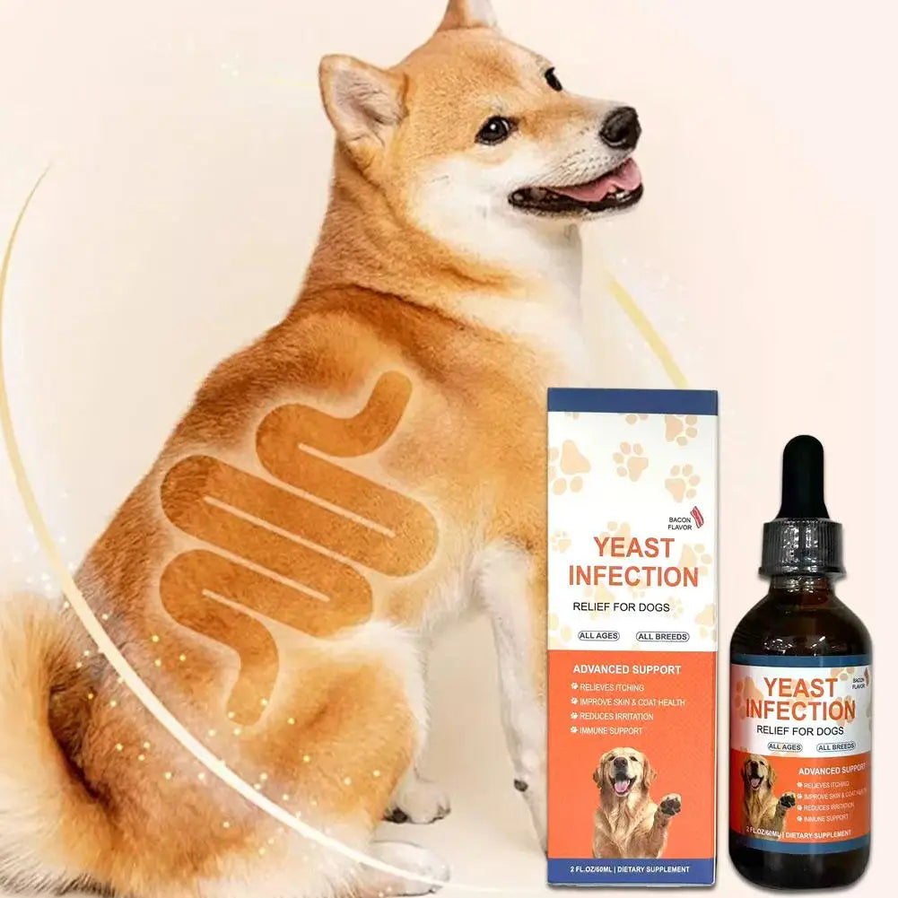 60ml Pet Yeast Drops Gentle Care Supplement To Maintain Healthy Coat and Skin Regulate Digestive System Pet Care Drops