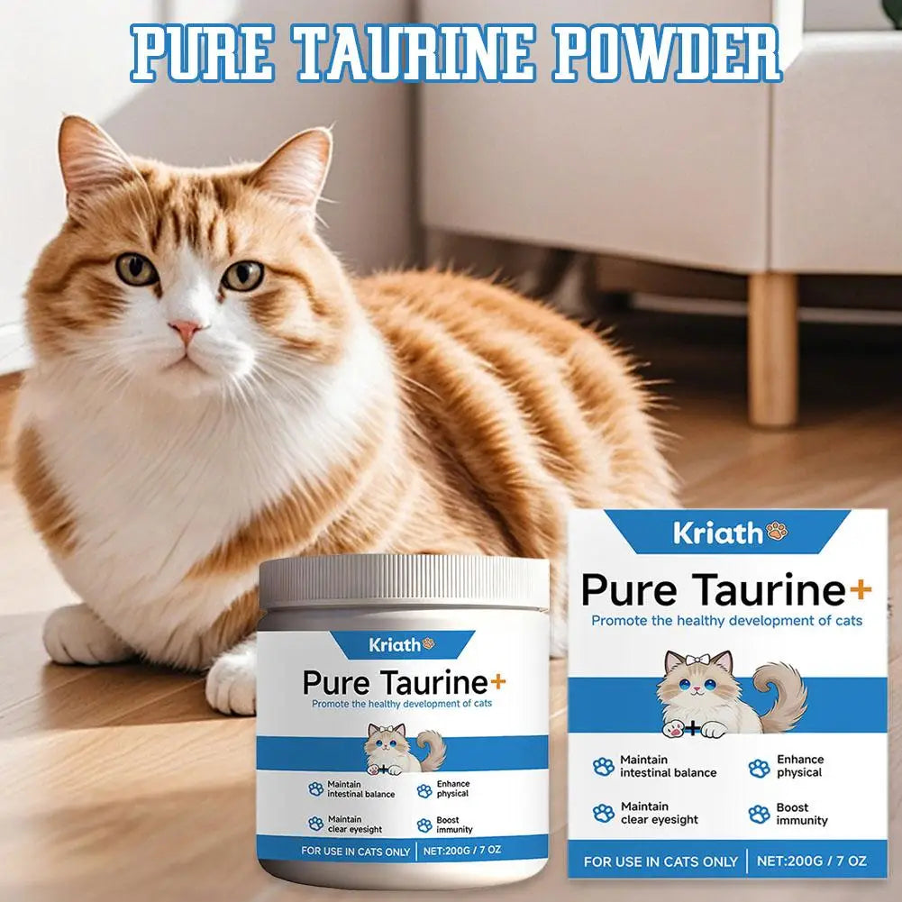 Cat Taurine Powder Eye Heart Health Care Dietary Supplement For Kitten Adult Cats Immune System Support Nutrient Food Additive