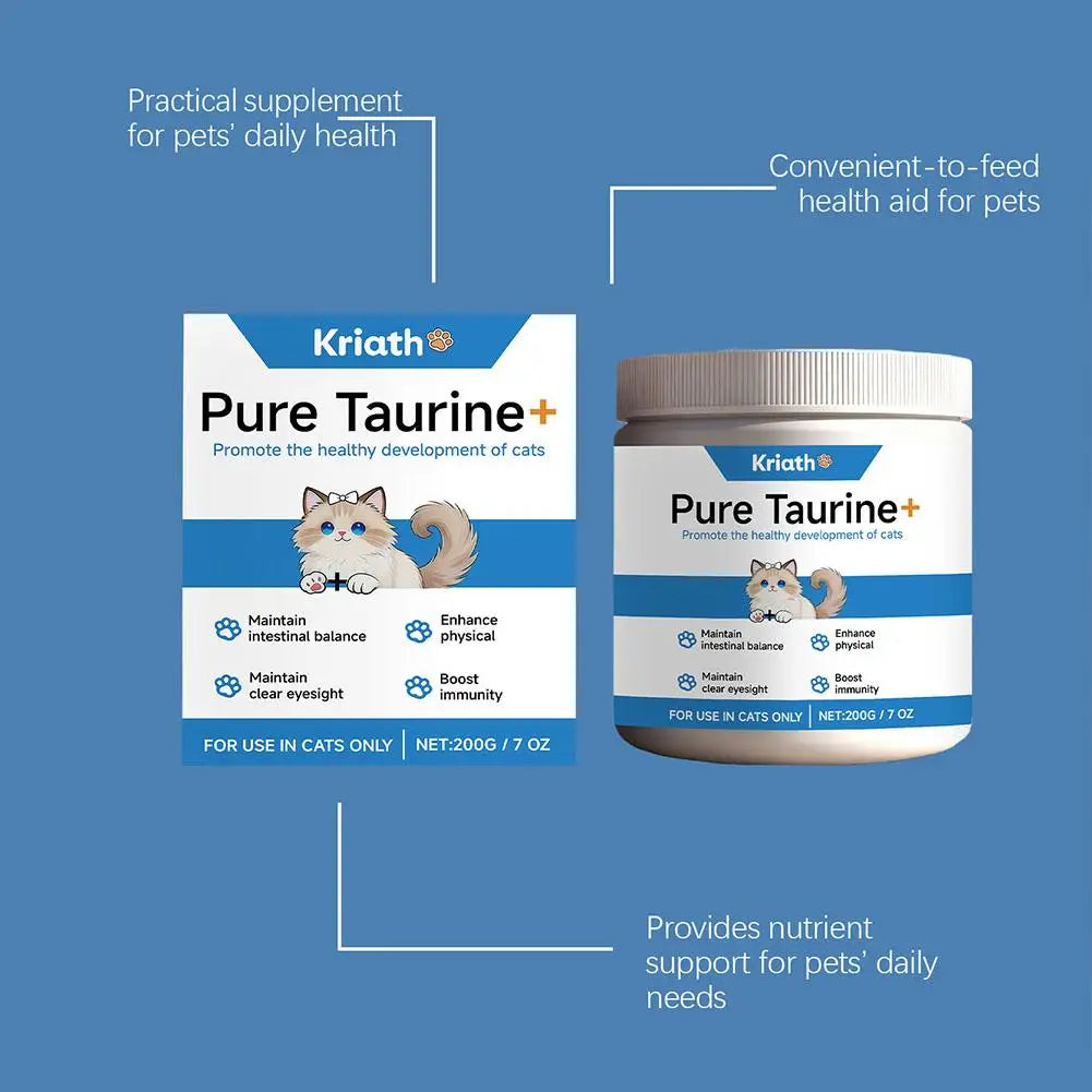 Taurine Powder For Cats Gentle Formula Supports Heart, Vision Overall Health Daily Care Supplement For Comfort And Well-Being