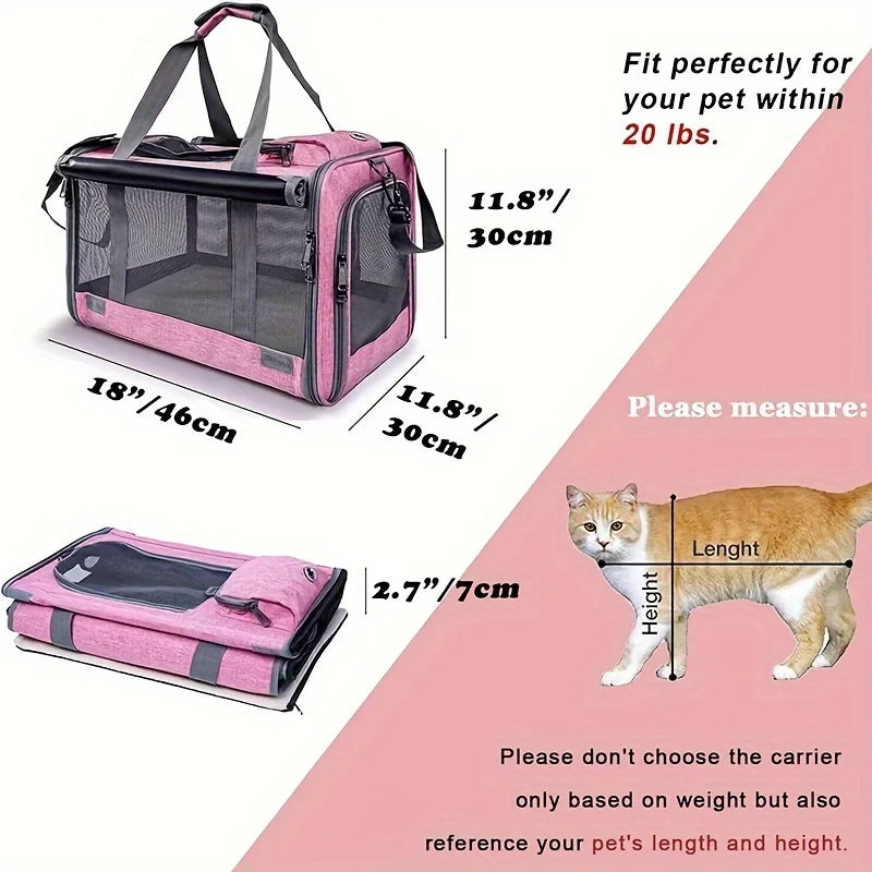 Pet Carrier for Large and Medium Cats Soft-Sided Pet Carrier for Big Medium Cats and Puppy Dog Carriers Cat Carriers