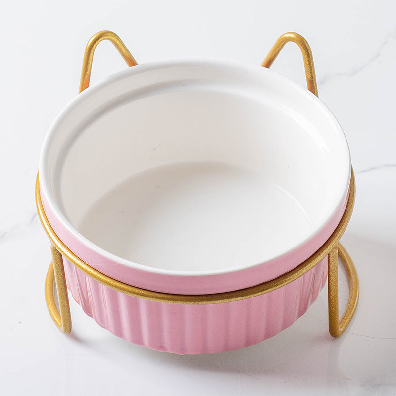 Protect Cervical Spine And High Feet Drinking Water Pet Bowl