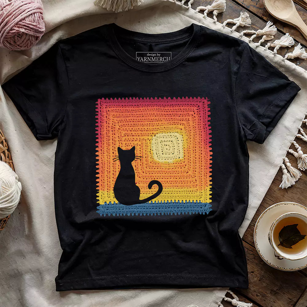 Cat Granny Square T-shirt