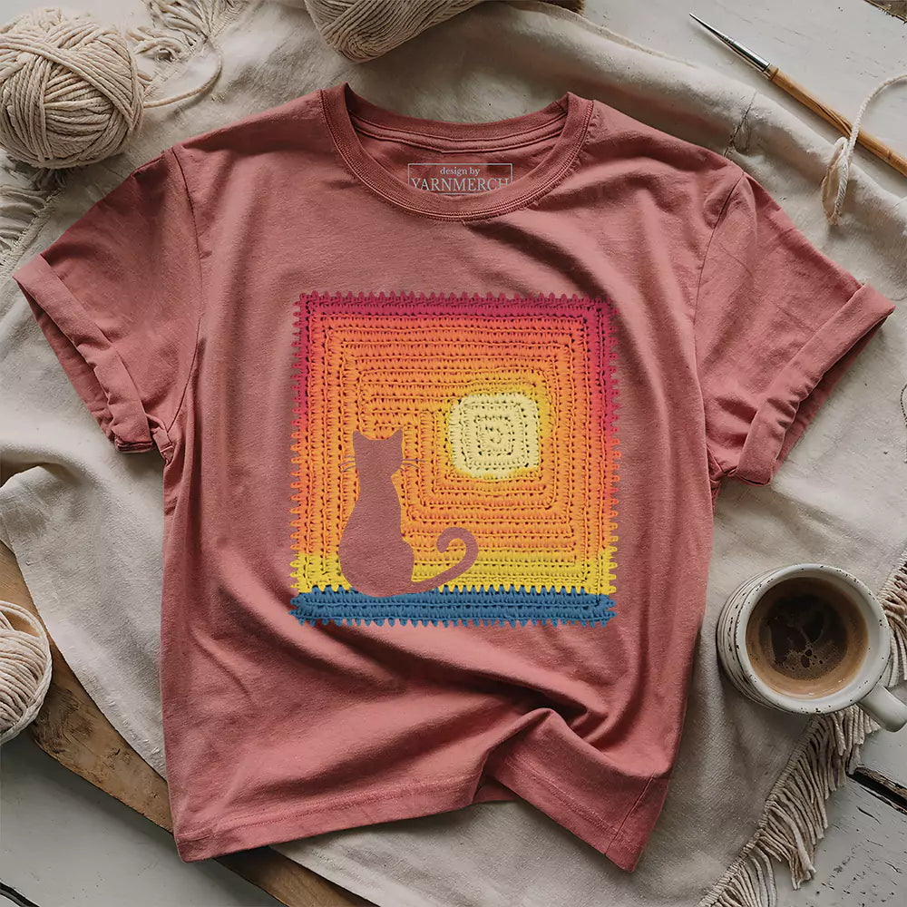 Cat Granny Square T-shirt