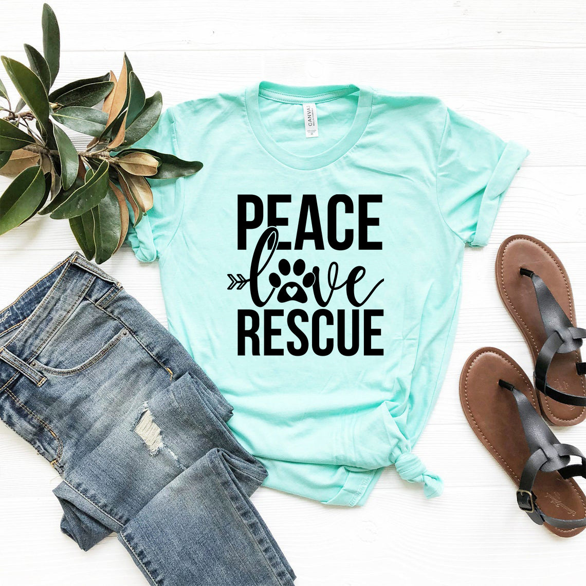 Peace Love Rescue T-Shirt