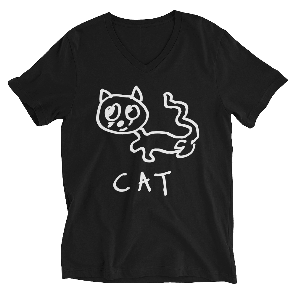 Cat - V-neck Tee