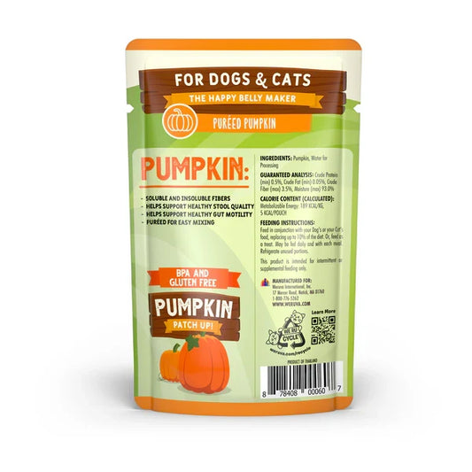 Weruva Pumpkin Patch Up! Pureed Pumpkin Dog & Cat Wet Pouch (1.05oz)