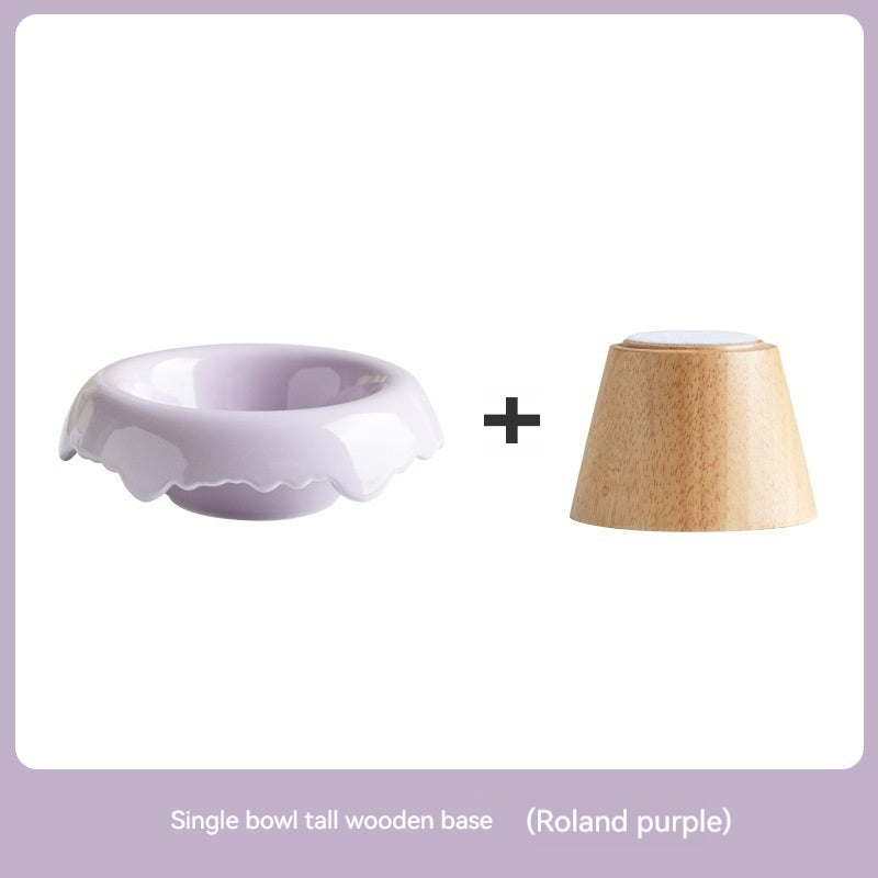 High Leg Ceramic Cat Food Bowl