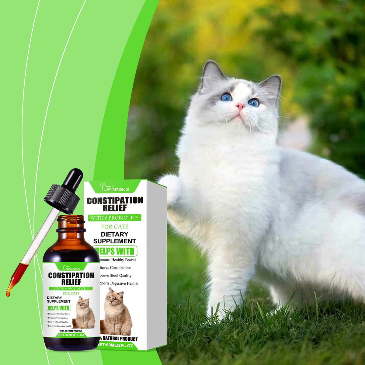 Cats With Probiotic Drops, Care For Cats Health And Vitality Care Absorb Nutritional Supplements