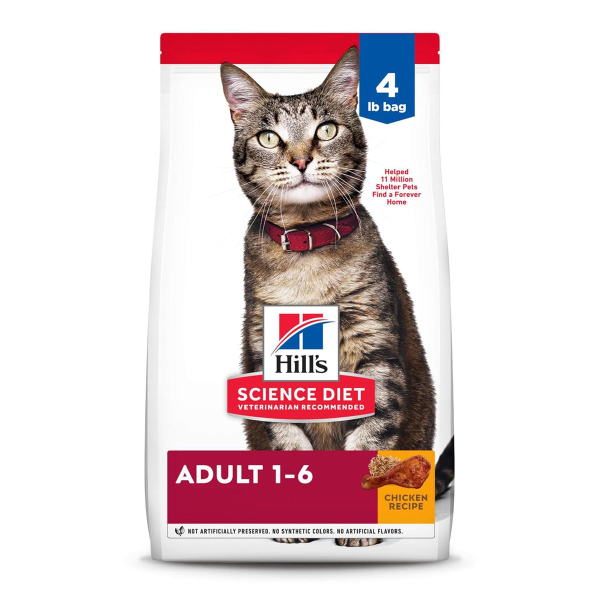 Hill's Science Diet Adult Chicken Recipe Dry Cat Food Bag (4lb)