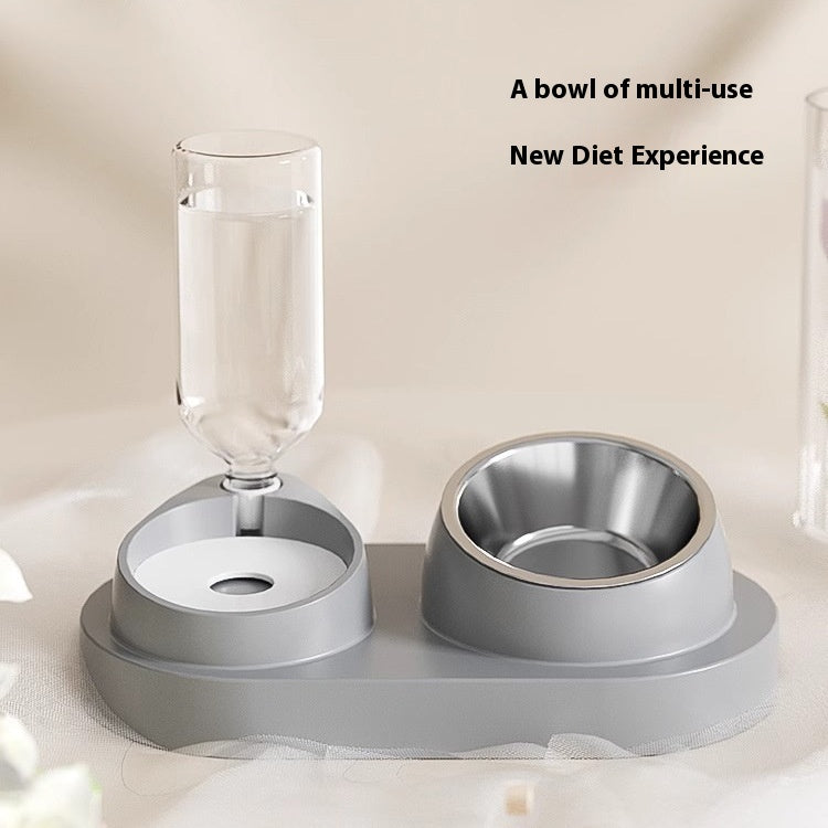 Automatic Drinking Water Oblique Mouthed Cat Bowl