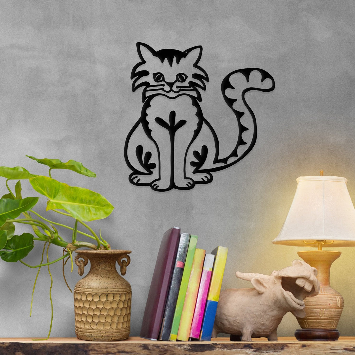 Happy Cat- Metal Wall Art/Décor