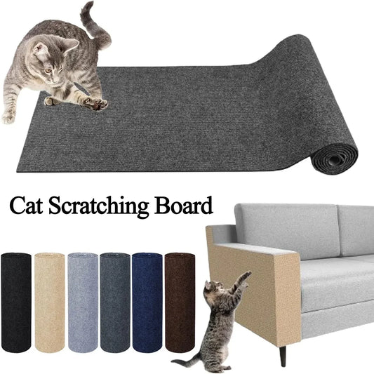Trimmable Cat Scratching Mat Self-Adhesive Carpet Mat Pad Anti Cat Scratcher Furniture Couch Corner Indoor Sofa Wall Protector