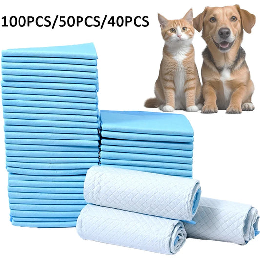 100/50/40/20PCS Absorbent Dogs Diapers Disposable Puppy Training Pee Pads Dry Clean Cushion Dog Supplies pañales para perros