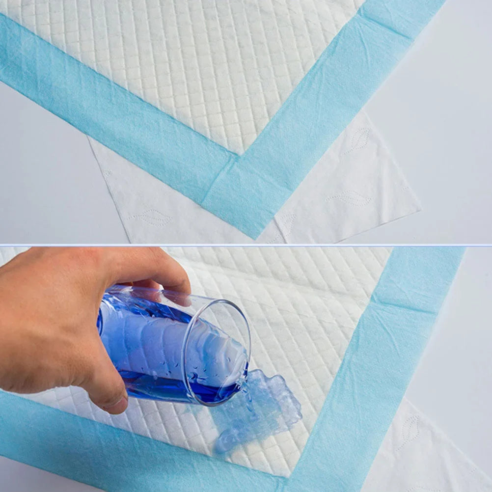 20Pcs Disposable Diaper Pad Baby Nursing Pad Water Absorption Changing Mat Breathable Nappy for Adults Cloth Blue Elderly Baby