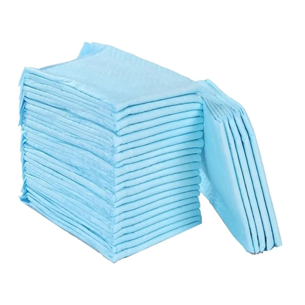 20Pcs Disposable Diaper Pad Baby Nursing Pad Water Absorption Changing Mat Breathable Nappy for Adults Cloth Blue Elderly Baby
