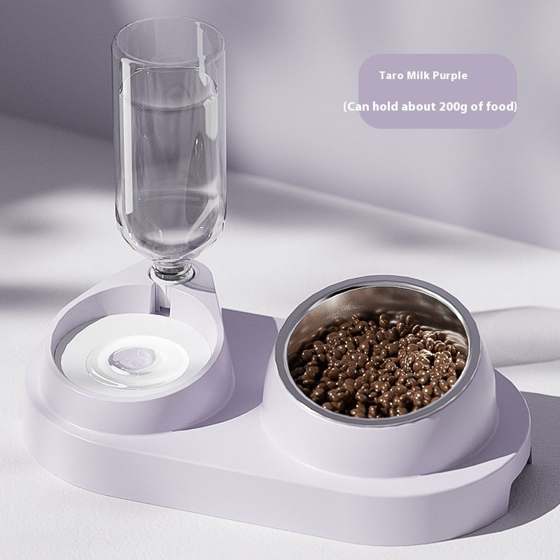 Automatic Drinking Water Oblique Mouthed Cat Bowl