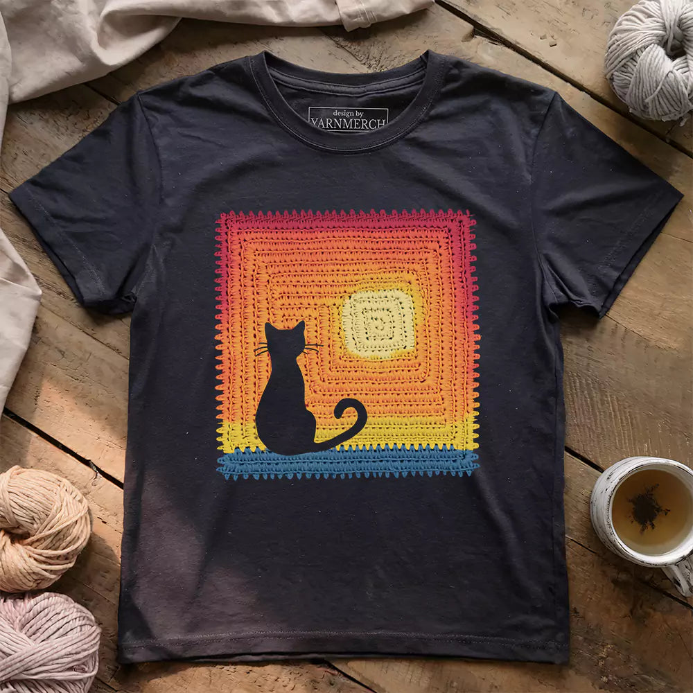 Cat Granny Square T-shirt