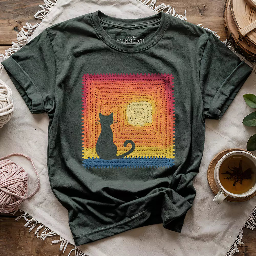 Cat Granny Square T-shirt