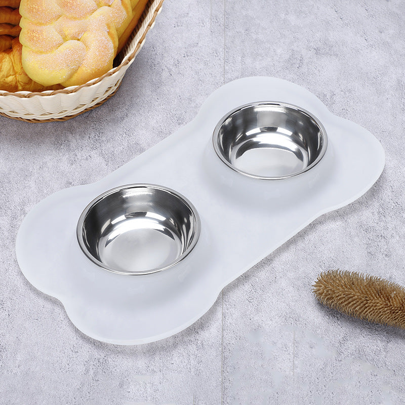 Silicone Pet Bowl Roll Edge Anti Spill Portable And Foldable