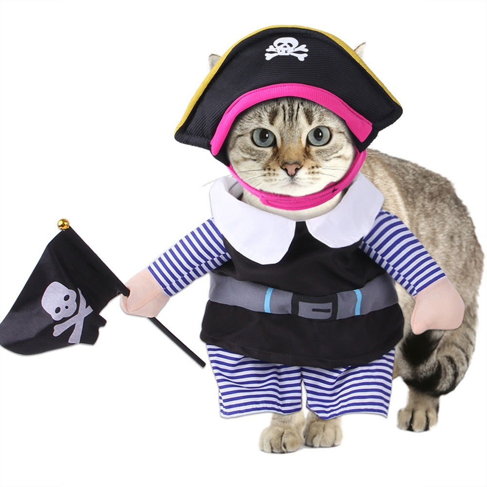 Pet Costume Cat Transformation Funny Holiday Dress-Up Outfit